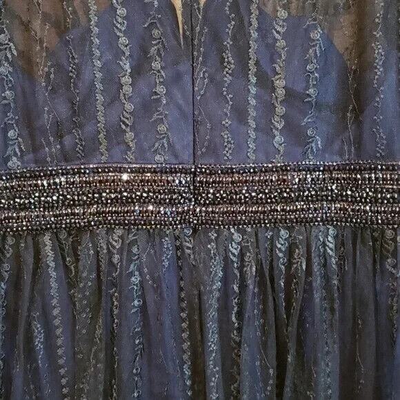 Mac Duggal 67902 Long Sleeve Illusion Lace Midi Gown SZ 16W Black $498 - Picture 5 of 6